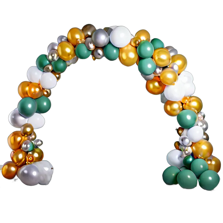 行事 イード 白いバルーンアーチ 透過 PNG 画像 フリー素材 #27394