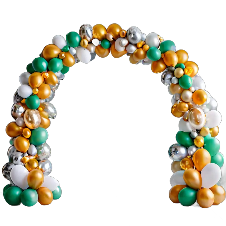 行事 イード 白いバルーンアーチ 透過 PNG 画像 フリー素材 #27395