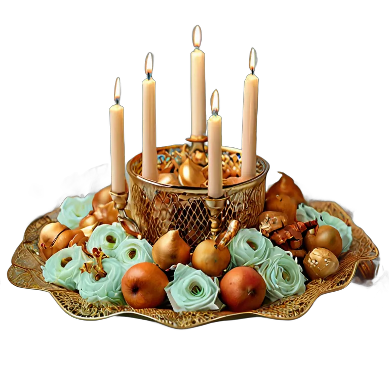 行事 イード ゴールドメッシュのテーブルセンターピース 透過 PNG 画像 フリー素材 #27478