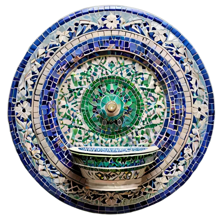 行事 イード モザイクタイル噴水 透過 PNG 画像 フリー素材 #27440