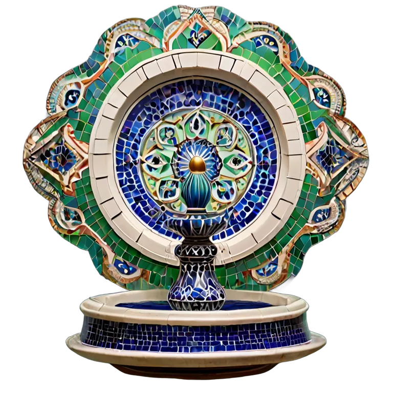 行事 イード モザイクタイル噴水 透過 PNG 画像 フリー素材 #27448