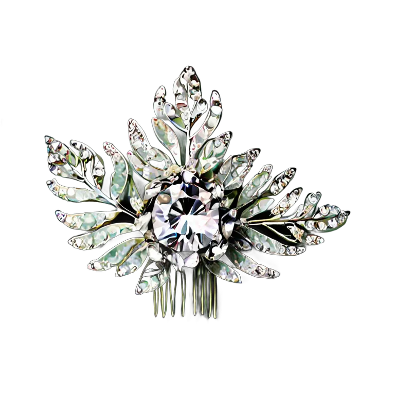 行事 結婚式 ダイヤモンドヘアクリップ 透過 PNG 画像 フリー素材 #34660