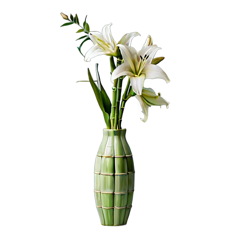 行事 結婚式 日本の竹の花瓶 透過 PNG 画像 フリー素材 #34610