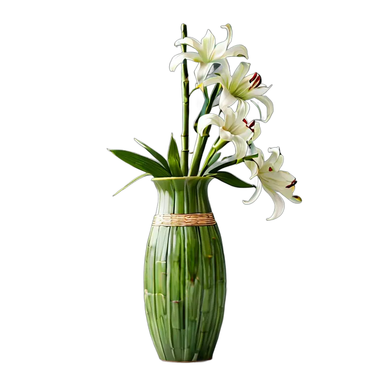 行事 結婚式 日本の竹の花瓶 透過 PNG 画像 フリー素材 #34617