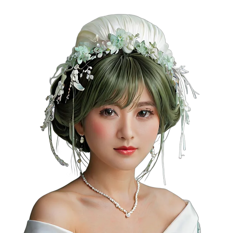 行事 結婚式 日本のブライダルウィッグ装飾 透過 PNG 画像 フリー素材 #34629