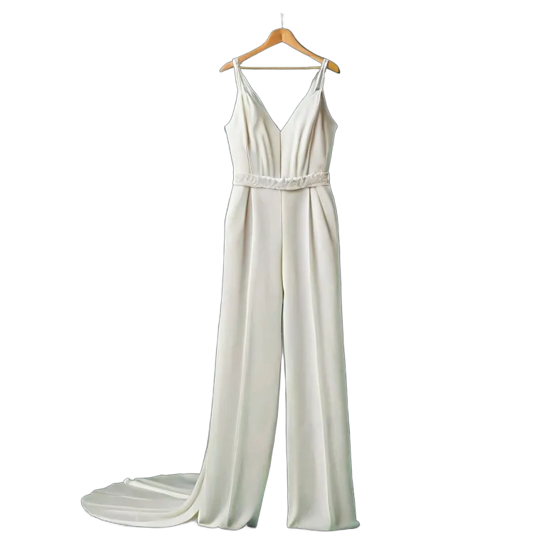 モダンなブライダルジャンプスーツ 透過 PNG 画像 フリー素材 #34695