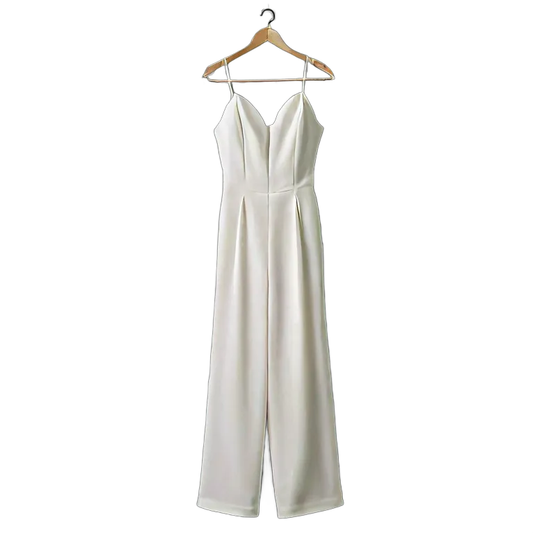 モダンなブライダルジャンプスーツ 透過 PNG 画像 フリー素材 #34698