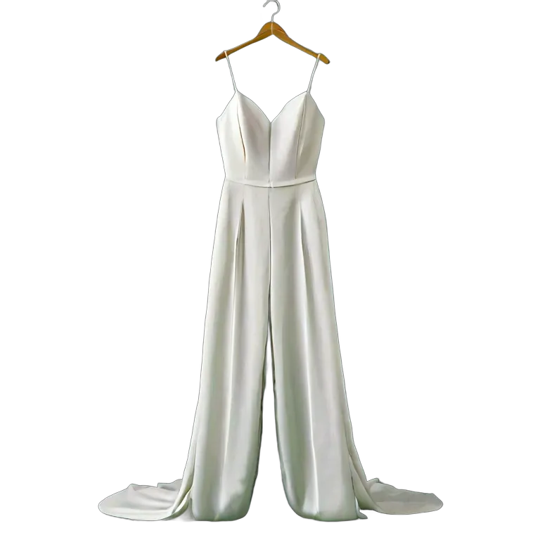 モダンなブライダルジャンプスーツ 透過 PNG 画像 フリー素材 #34701