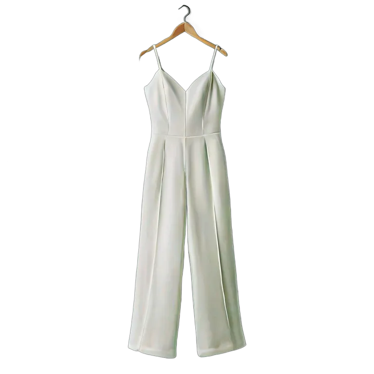 モダンなブライダルジャンプスーツ 透過 PNG 画像 フリー素材 #34702