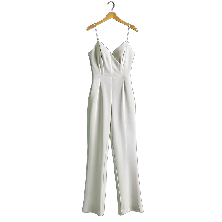 モダンなブライダルジャンプスーツ 透過 PNG 画像 フリー素材 #34703