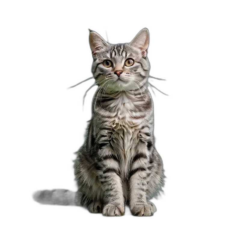 動物 猫 ブルータビー猫 透過 PNG 画像 フリー素材 #4003