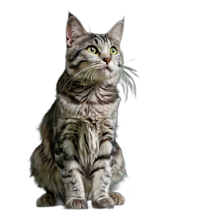 動物 猫 ブルータビー猫 透過 PNG 画像 フリー素材 #4020