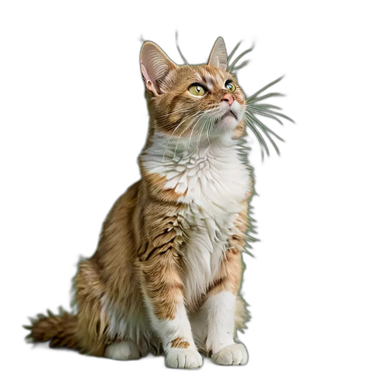 動物 猫 雑種猫 透過 PNG 画像 フリー素材 #4030