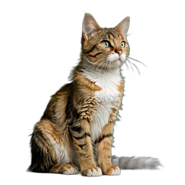 動物 猫 雑種猫 透過 PNG 画像 フリー素材 #4032