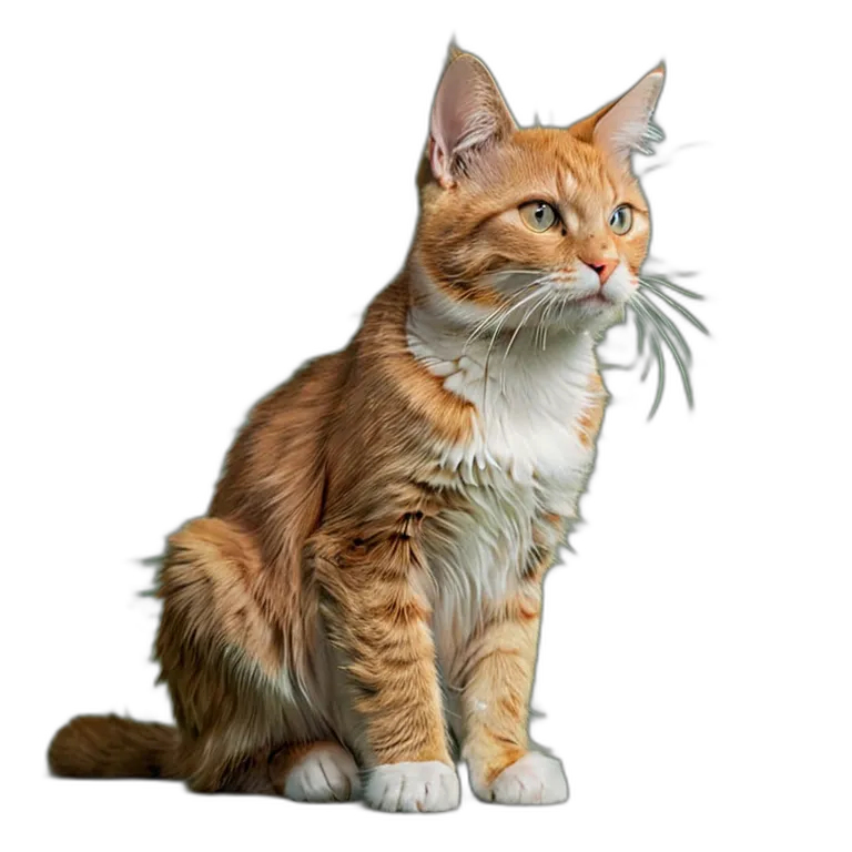 動物 猫 雑種猫 透過 PNG 画像 フリー素材 #4035