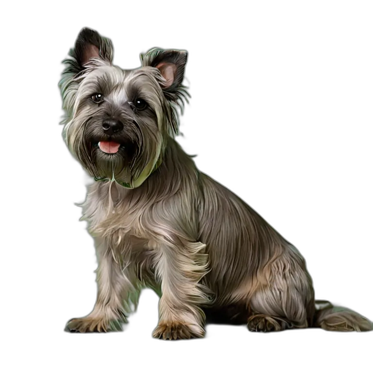 動物 犬 スカイ・テリア 透過 PNG 画像 フリー素材 #1946