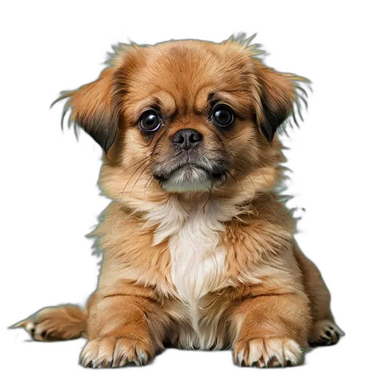 動物 犬 チベタン・スパニエル 透過 PNG 画像 フリー素材 #2007