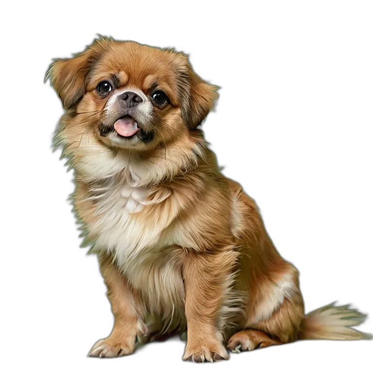 動物 犬 チベタン・スパニエル 透過 PNG 画像 フリー素材 #2008