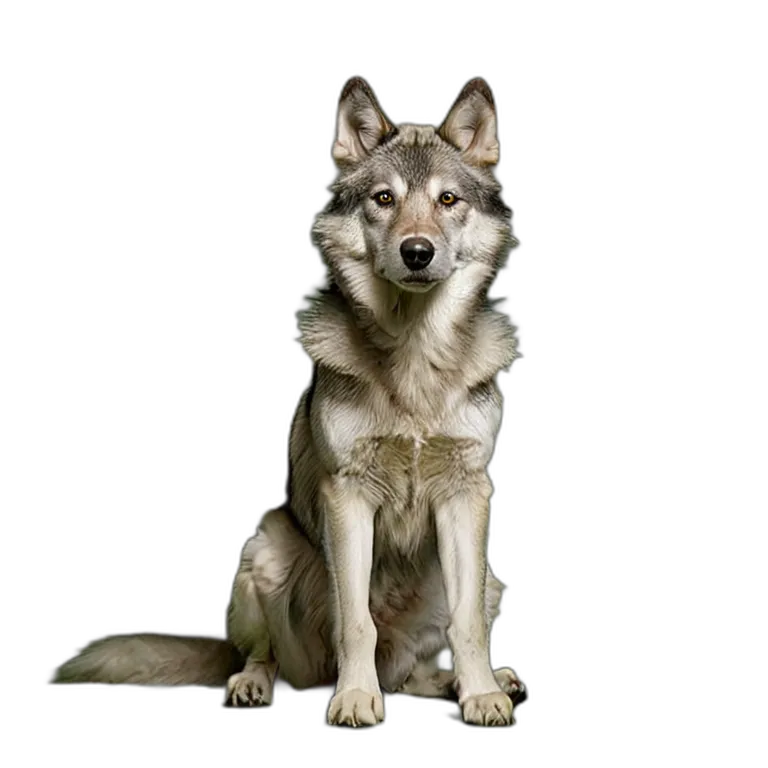 動物 犬 ウルフドッグ 透過 PNG 画像 フリー素材 #2036