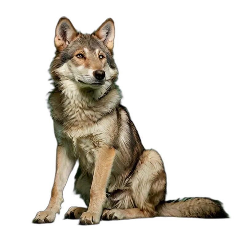 動物 犬 ウルフドッグ 透過 PNG 画像 フリー素材 #2037