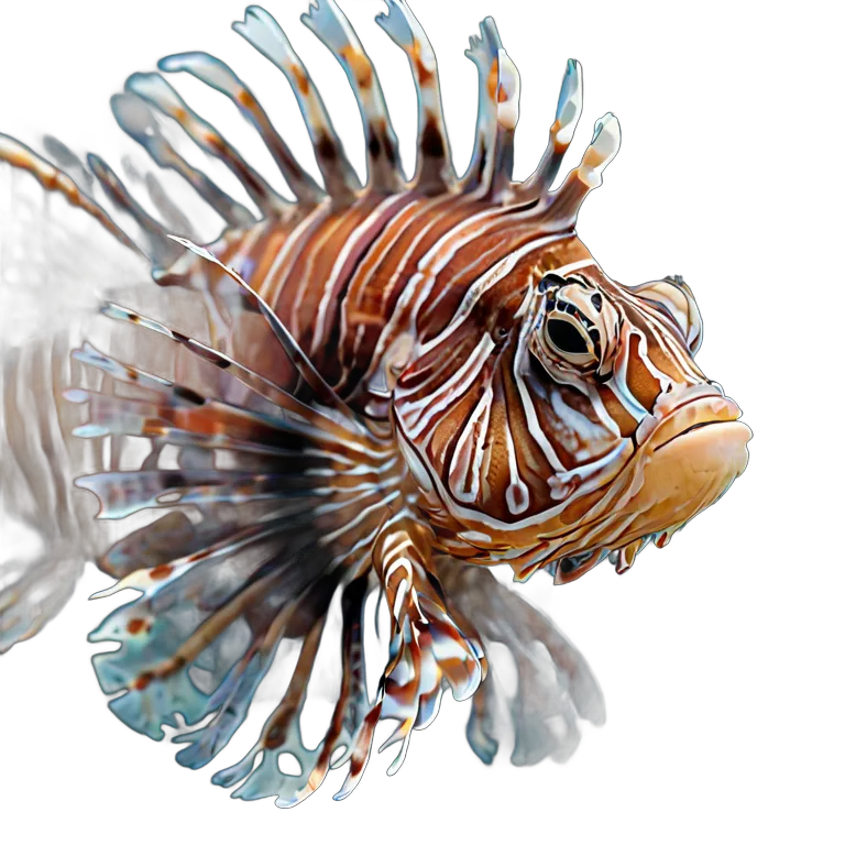 動物 魚 ミノカサゴ 透過 PNG 画像 フリー素材 #6166