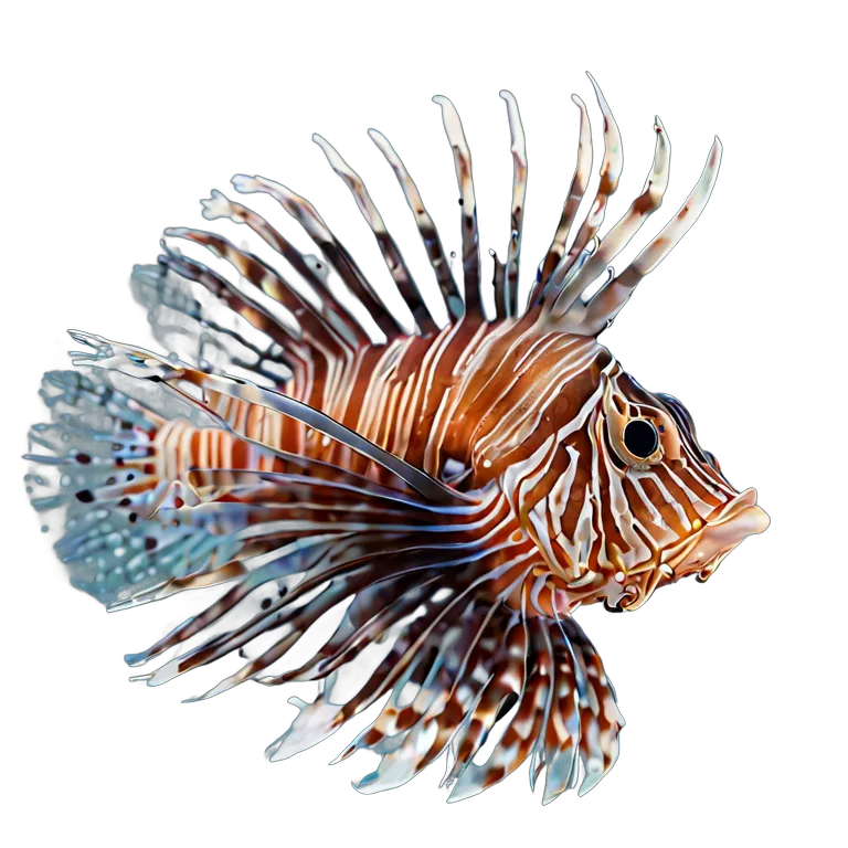 動物 魚 ミノカサゴ 透過 PNG 画像 フリー素材 #6168