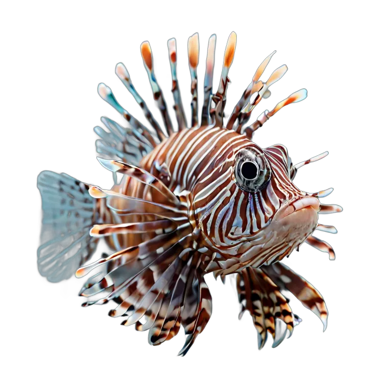 動物 魚 ミノカサゴ 透過 PNG 画像 フリー素材 #6169