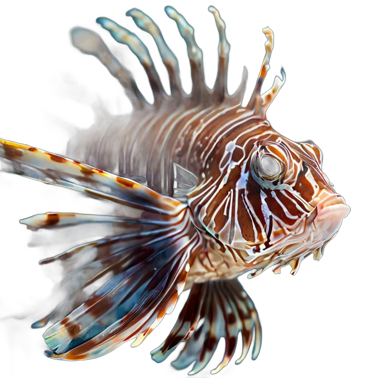 動物 魚 ミノカサゴ 透過 PNG 画像 フリー素材 #6170