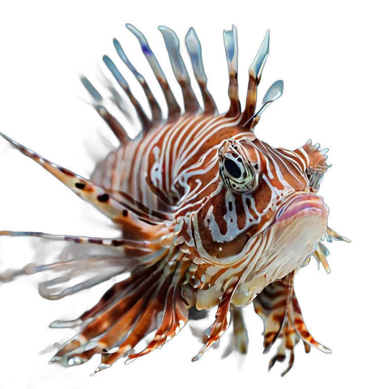 動物 魚 ミノカサゴ 透過 PNG 画像 フリー素材 #6171