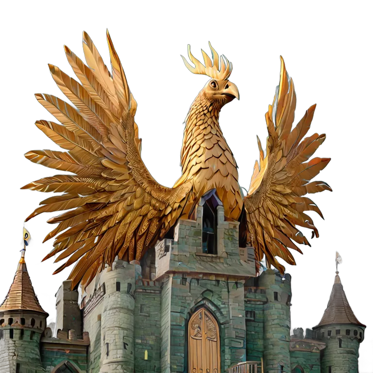 建物 城 巨大な鳥の形をした城 透過 PNG 画像 フリー素材 #29446
