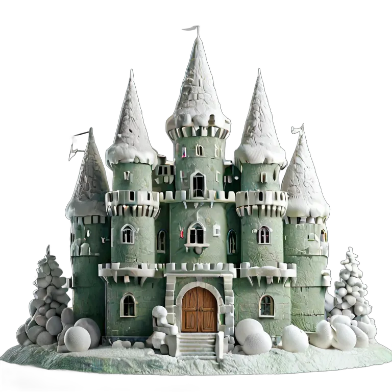 建物 城 巨大な雪玉でできた城 透過 PNG 画像 フリー素材 #29512