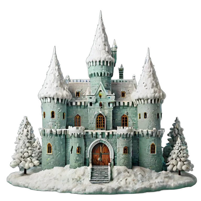 建物 城 巨大な雪玉でできた城 透過 PNG 画像 フリー素材 #29515