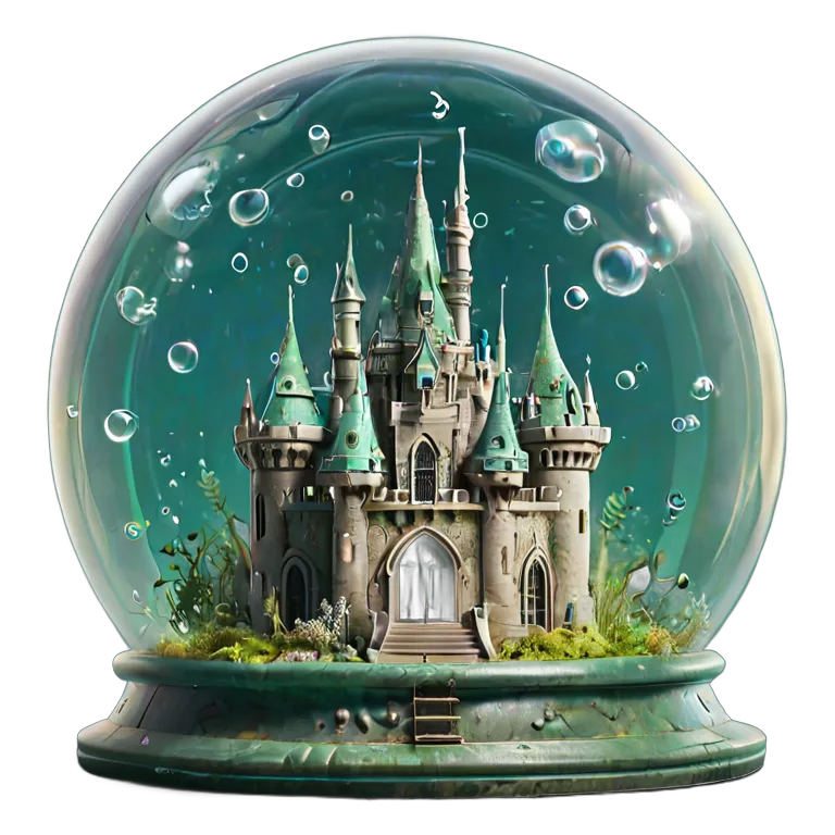 建物 城 泡のあるガラスドームの城 透過 PNG 画像 フリー素材 #29497