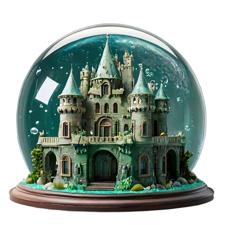 建物 城 泡のあるガラスドームの城 透過 PNG 画像 フリー素材 #29500