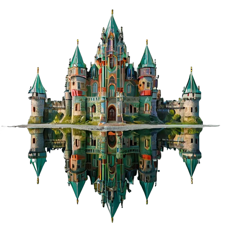 edificio castillo castillo de cristal caleidosc贸pico Imagen PNG transparente recurso gratuito #29455