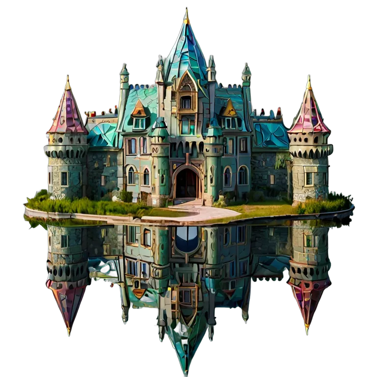 edificio castillo castillo de cristal caleidosc贸pico Imagen PNG transparente recurso gratuito #29460