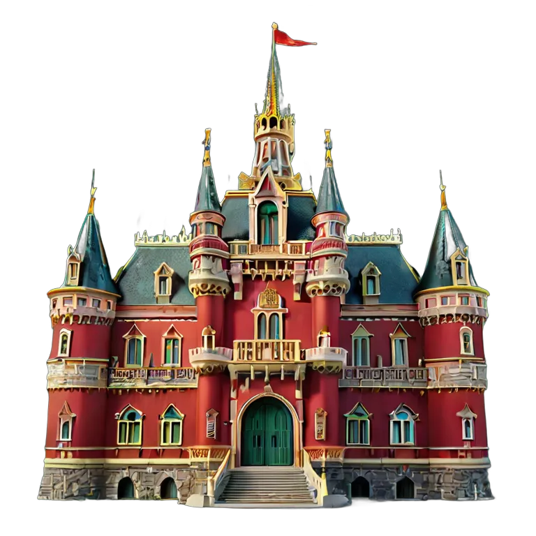 建物 城 ルビーと金の王城 透過 PNG 画像 フリー素材 #29520