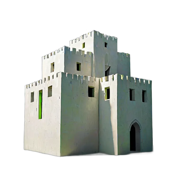 建物 城 真っ白なキューブの要塞 透過 PNG 画像 フリー素材 #29461