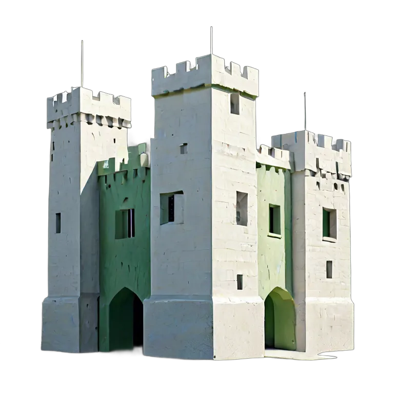 建物 城 真っ白なキューブの要塞 透過 PNG 画像 フリー素材 #29462