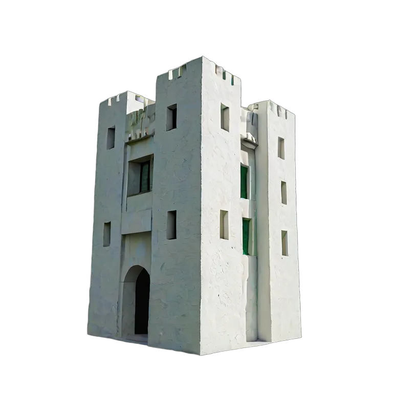 建物 城 真っ白なキューブの要塞 透過 PNG 画像 フリー素材 #29464