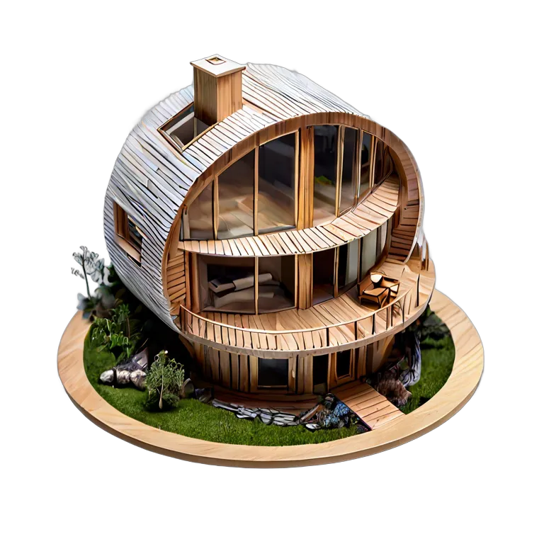 循環型エコハウスモデル 透過 PNG 画像 フリー素材 #38701