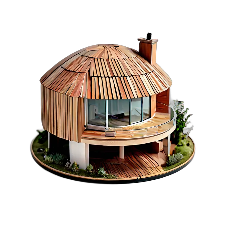 循環型エコハウスモデル 透過 PNG 画像 フリー素材 #38703