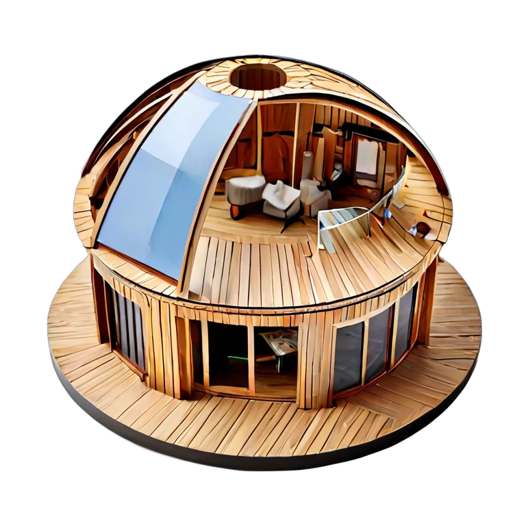 循環型エコハウスモデル 透過 PNG 画像 フリー素材 #38705