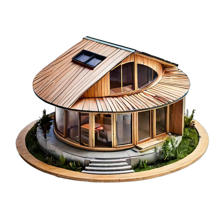 循環型エコハウスモデル 透過 PNG 画像 フリー素材 #38707