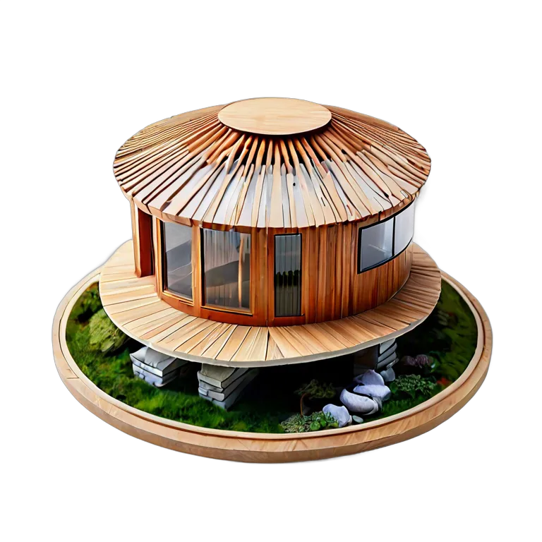 循環型エコハウスモデル 透過 PNG 画像 フリー素材 #38708