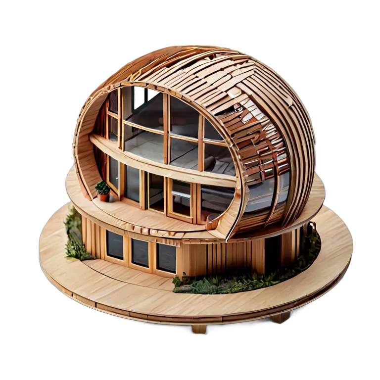 循環型エコハウスモデル 透過 PNG 画像 フリー素材 #38709