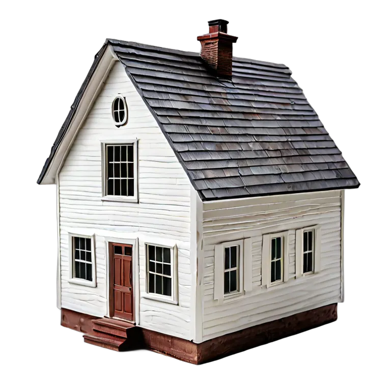 建物 住宅モデル クラシックなニューイングランドのソルトボックスハウスモデル 透過 PNG 画像 フリー素材 #38692