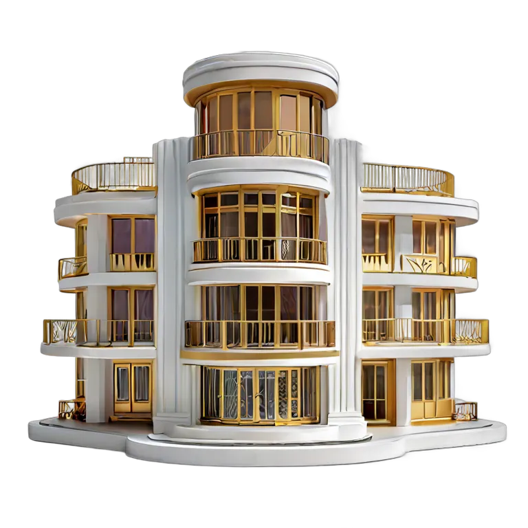 建物 住宅モデル モダンアールデコ住宅モデル 透過 PNG 画像 フリー素材 #38665