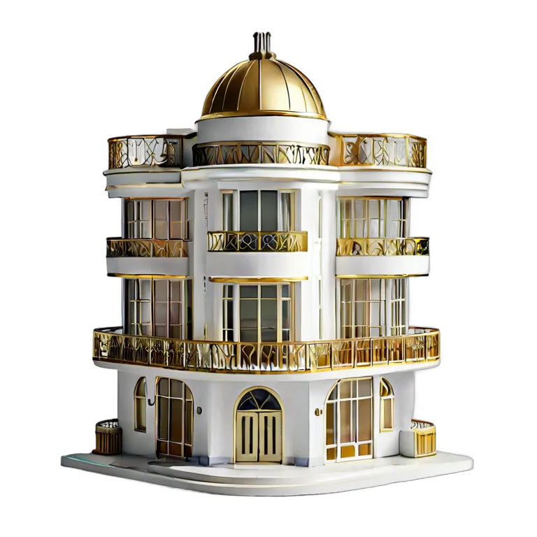 建物 住宅モデル モダンアールデコ住宅モデル 透過 PNG 画像 フリー素材 #38666