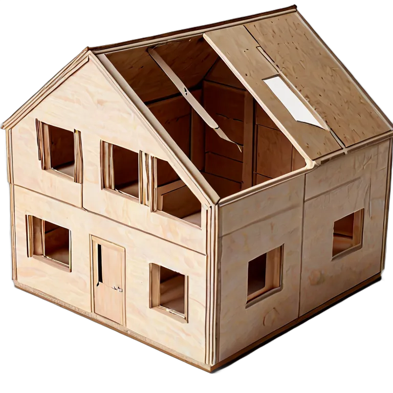 مبنى نماذج المنازل نموذج منزل معياري من الخشب الرقائقي صورة PNG شفافة مجانية #38688